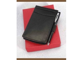Leather Gift Set-Small Pad with Pen